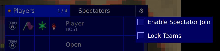 Click Host Options to Enable / Disable Spectator Join
